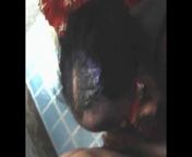 чернокожая бестия сосет член